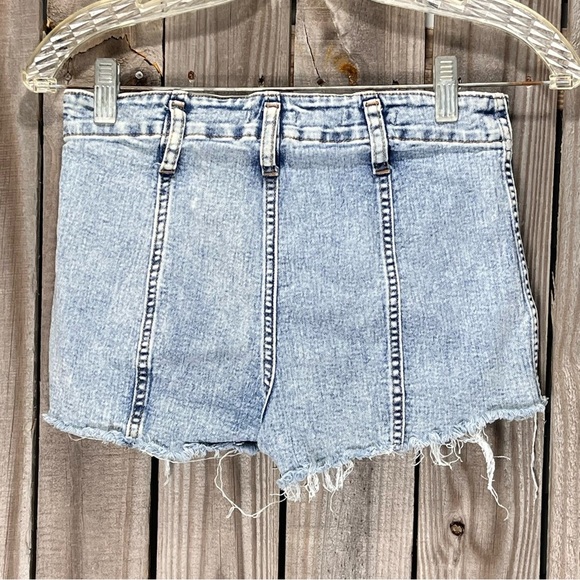 Imperfect Wild Fable Blue Jean Shorts High Waisted Distressed size 2 denim short - Picture 2 of 15